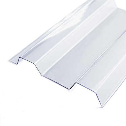Polycarbonat Industrieplatten farblos klar Trapez 207/35 1,0mm – hagelsicher