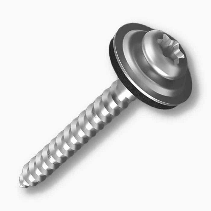 spenglerschrauben 45 × 55 v2a edelstahl mit dichtscheibe u20 mit torx kopf