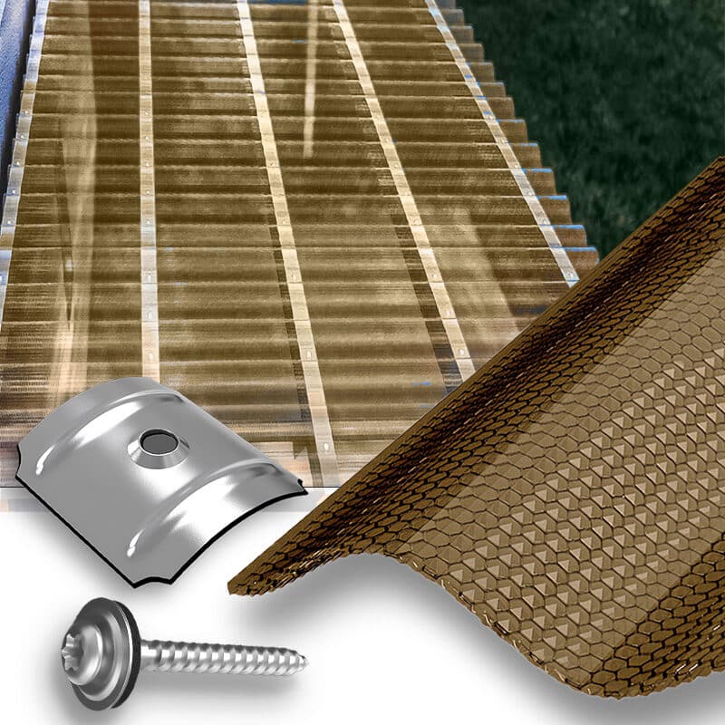 Terrassenueberdachung-mit-Acryl-Wellplatten-3-mm-bronze-Wabe-Struktur-WP-7618-STEGPLATTENVERSAND-GMBH-e1641006691248.jpg Welldach Bausatz Acryl Wellplatten 3 mm bronze Wabe 76/18 – Bild 1
