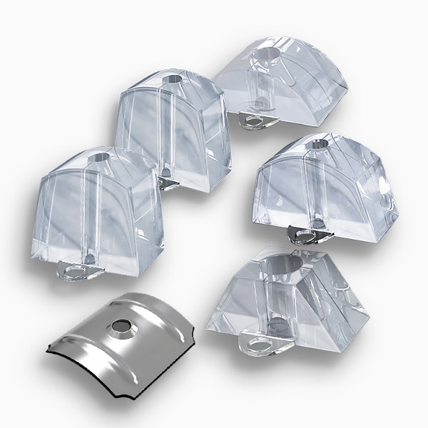 Befestigungsset Für Sinusprofil 76/18 Set: 100 Kalotten + Abstandhalter + Spengler-Schrauben TX20 Für Sinus-Profil 76/18 Wellplatten Abstandshalter Sinus 76/18